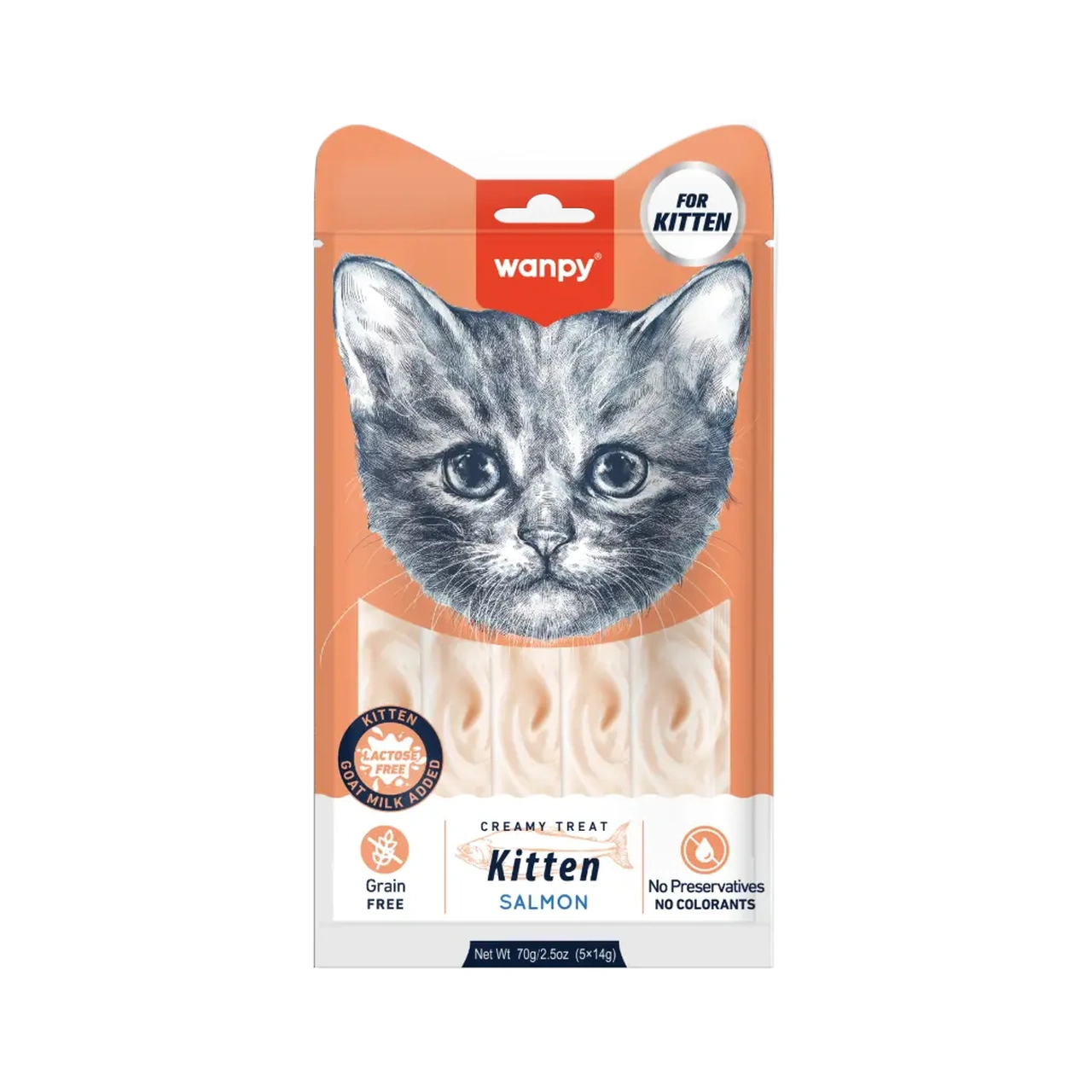 Wanpy Kitten Creamy Lickable laks 70 g - cremet killingesnack